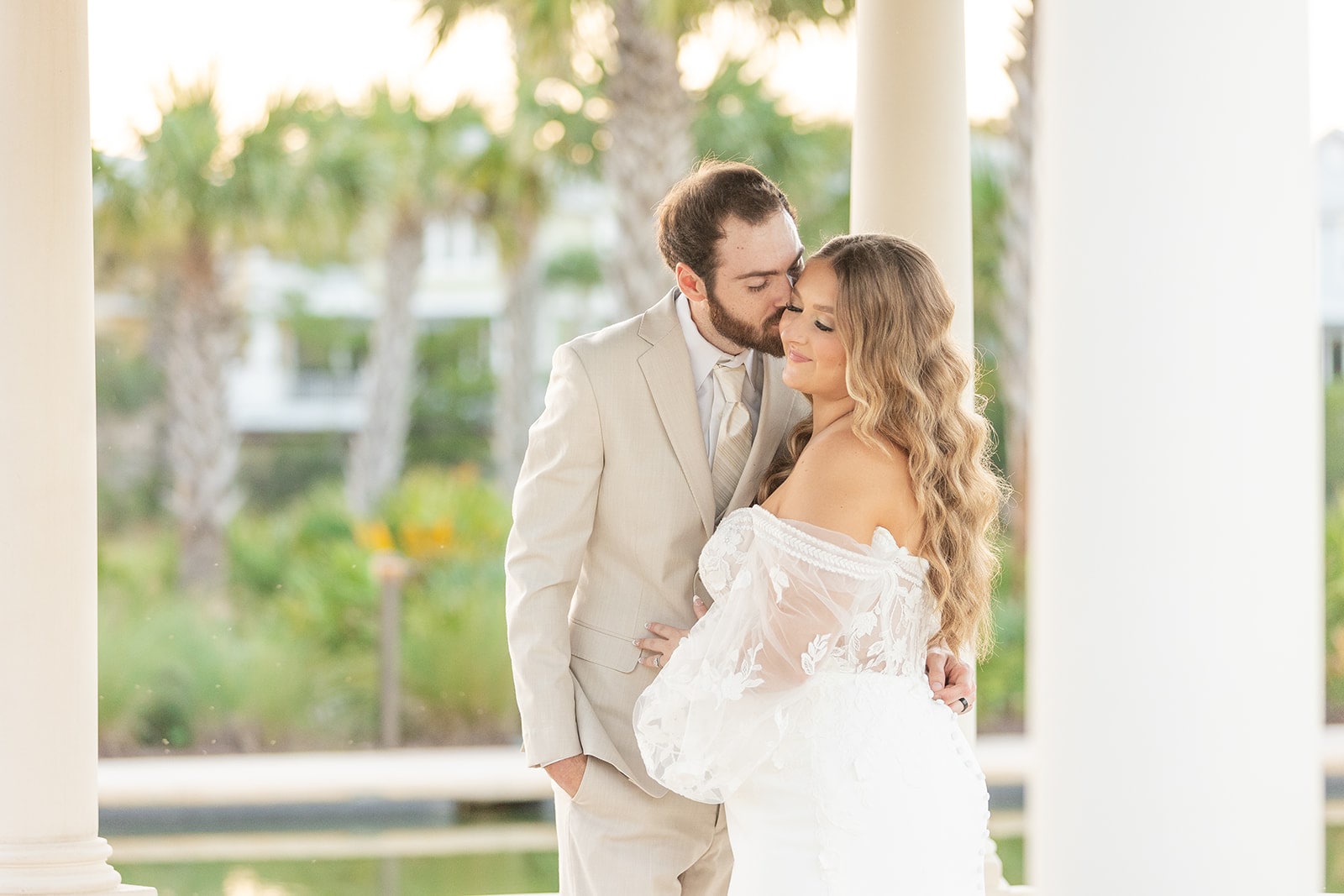 image of sweet couple in their wedding