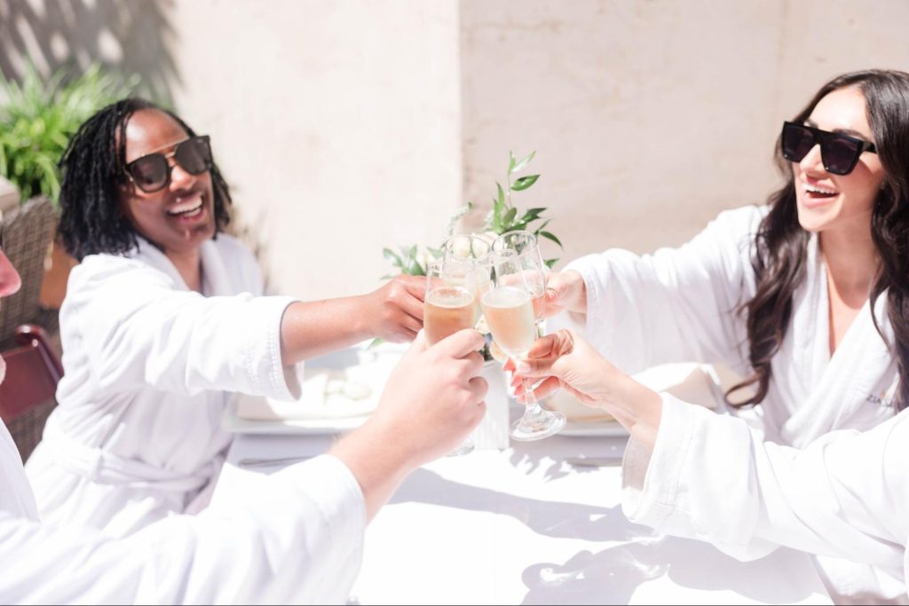 image of people relaxing and celebrating