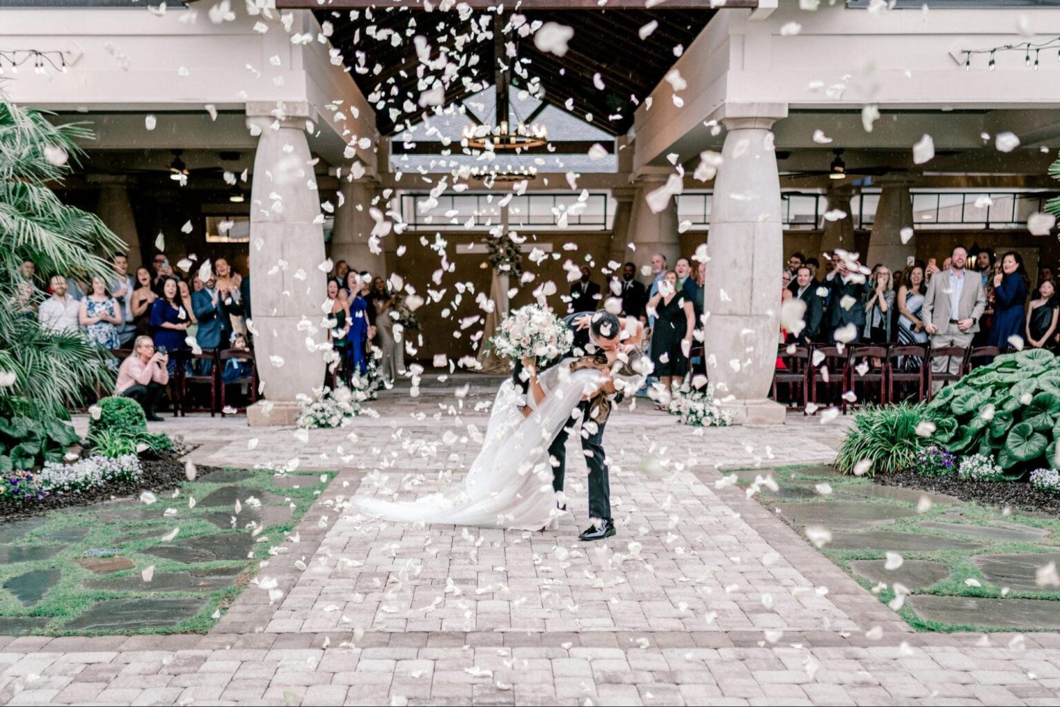 Elegant venue setup for a destination wedding Myrtle Beach couples will love at 21 Main Events.