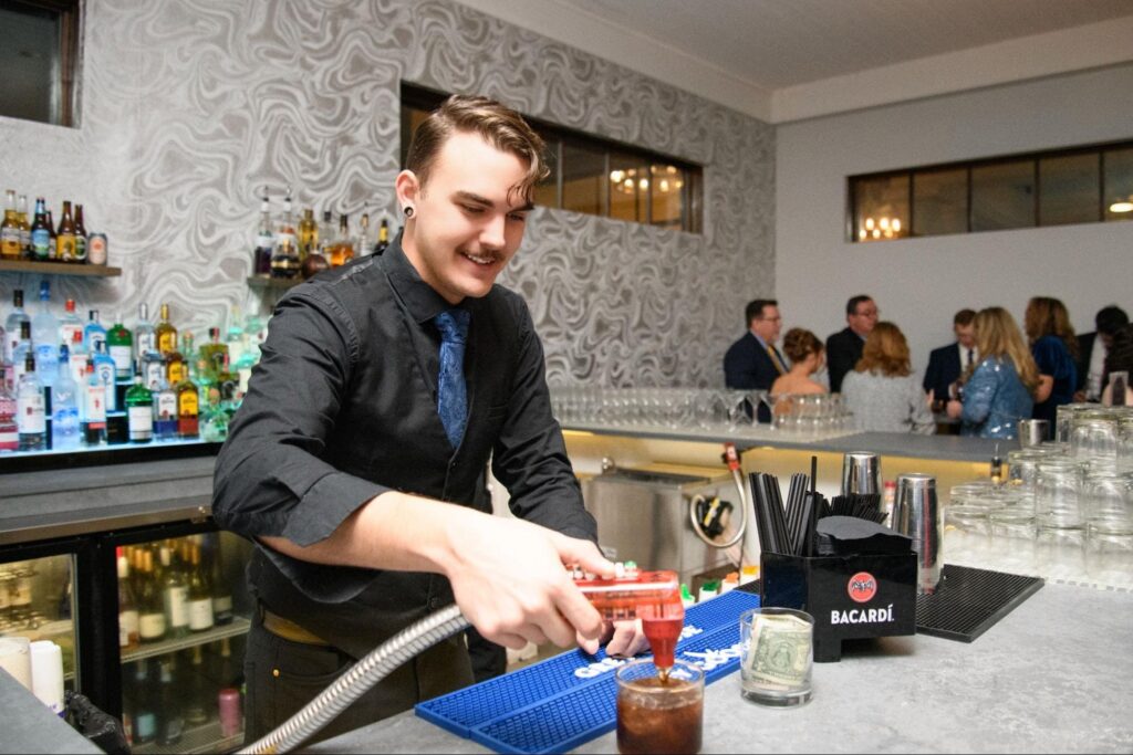 image of serving drinks