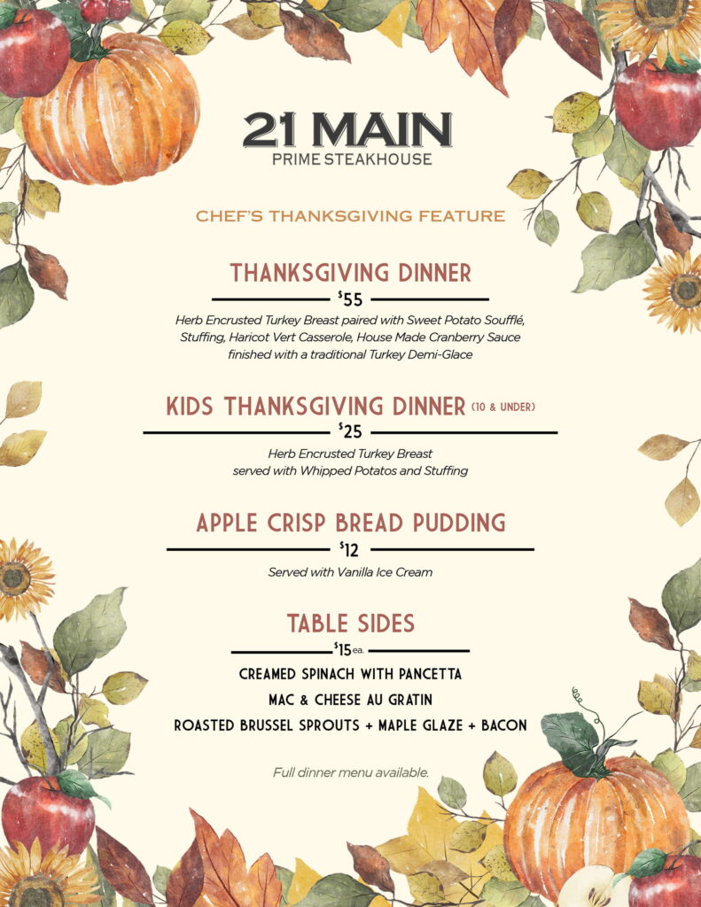 image for Thanksgiving dinner at 21 Main